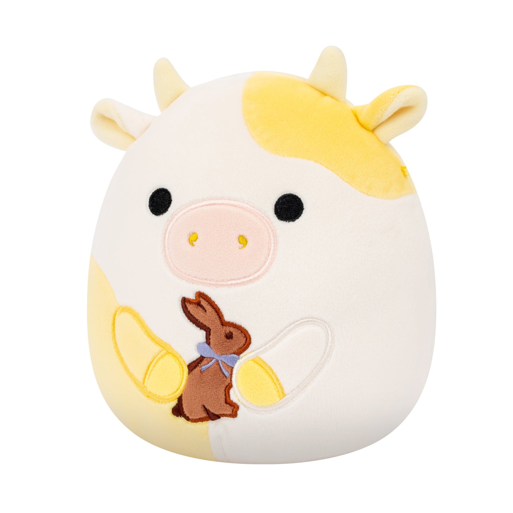 DTC-SQER01509_7.5inBodieYellowSpottedCowHoldingChocolateBunny_OP3QL.jpg