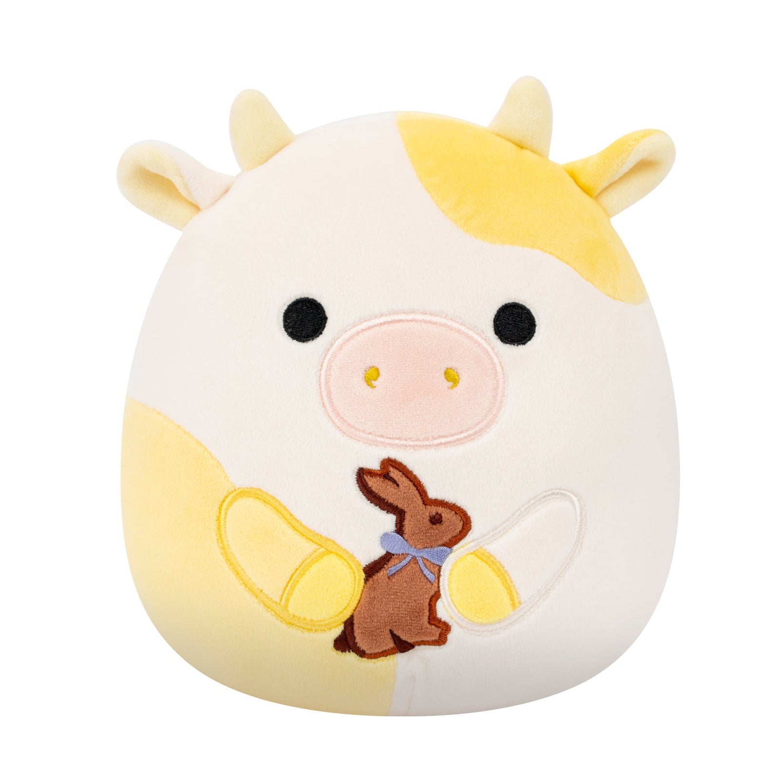 DTC-SQER01509_7.5inBodieYellowSpottedCowHoldingChocolateBunny_OPF.jpg
