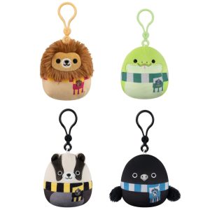 Squishmallows 3.5" Harry Potter House Animals Clip 4-Pack | Jazwares
