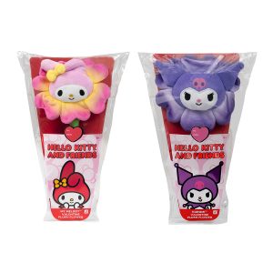 Hello Kitty and Friends 14" Plush Flower 2-Pack - My Melody & Kuromi | Jazwares