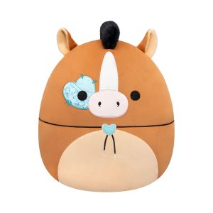 Squishmallows 12" Brisby the Brown Horse with Bolo Tie and Heart Eyepatch | Jazwares