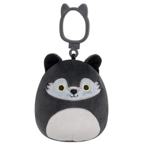 Squishmallows 3.5" Dmitri the Dark Grey Wolf Clip | Jazwares