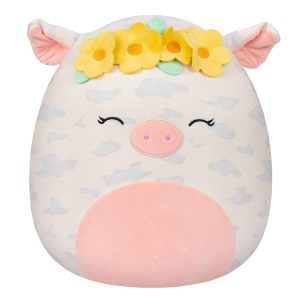 Squishmallows 16" Rosie the Spotted Pig with Yellow Flower Crown | Jazwares