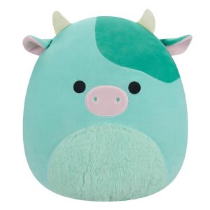 Squishmallows 14" Seamus the Green Cow with Fuzzy Belly | Jazwares