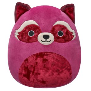 Squishmallows 8" Olivieri the Maroon Raccoon with Velvet Accents | Jazwares