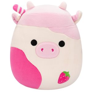 Squishmallows 8" Select Series Caedyn the Strawberry Milk Scented Cow | Jazwares