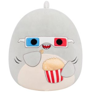 Squishmallows 16" Gordon the Grey Shark with 3D Glasses | Jazwares