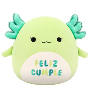 Squishmallows 12" Mipsy the Green Axolotl with ??Feliz Cumple?? Embroidery | Jazwares