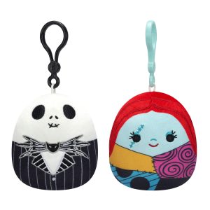 Squishmallows 3.5-Inch Disney Jack Skellington and Sally Clip 2-Pack | Jazwares