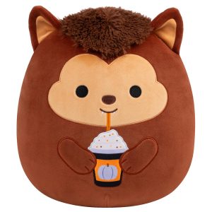 Squishmallows 12" Wade the Brown Werewolf Holding Purple Frappe | Jazwares