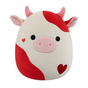 Squishmallows 12" Idris the Red and Off-White Cow | Jazwares